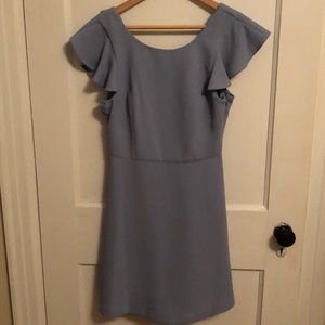 BCBGeneration Blue Bird Flutter Sleeve Mini Dress